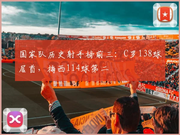 国家队历史射手榜前三：C罗138球居首，梅西114球第二
